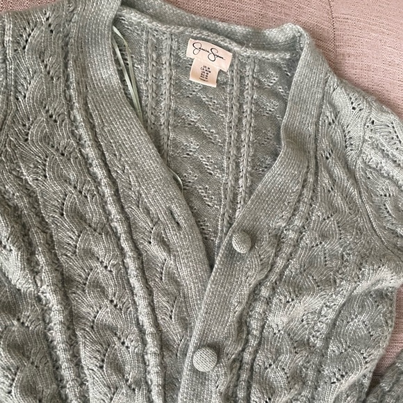 Sage Knit Button Down Sweater🤍 - Picture 4 of 5